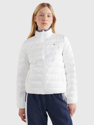 Ženske Tommy Hilfiger Quilted Zip-Thru Jakna Bela | TH601SYP