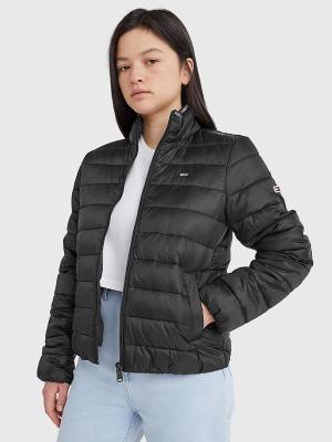 Ženske Tommy Hilfiger Quilted Zip-Thru Jakna Crna | TH732LVI