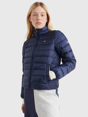 Ženske Tommy Hilfiger Quilted Zip-Thru Jakna Plava | TH861QVZ