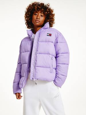 Ženske Tommy Hilfiger Recycled Nylon Puffer Jakna Ljubičasta | TH810LEJ