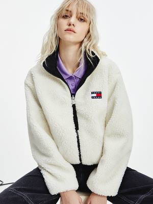 Ženske Tommy Hilfiger Recycled Reversible Sherpa Jakna Crna | TH410LBO