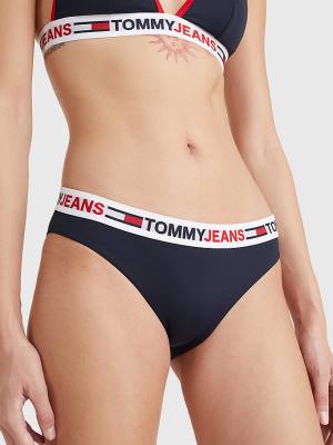 Ženske Tommy Hilfiger Repeat Logo Classic Bikini Bottoms Kupaći Kostimi Plava | TH540OIQ