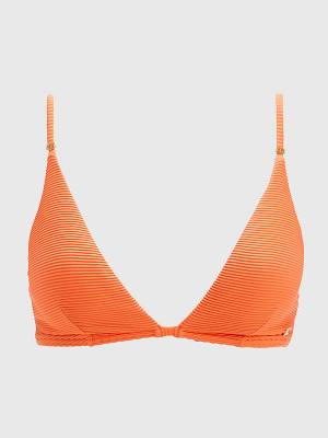 Ženske Tommy Hilfiger Ribbed Triangle Bikini Top Kupaći Kostimi Crveni | TH472QLS