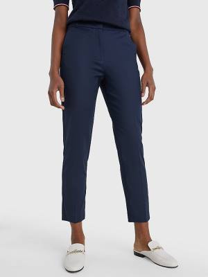 Ženske Tommy Hilfiger Slim Ankle Pantalone Plava | TH826WHF