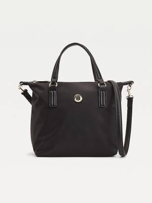 Ženske Tommy Hilfiger Small Recycled Tote Torbe Crna | TH146BHR