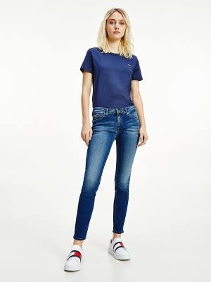 Ženske Tommy Hilfiger Sophie Low Rise Skinny Faded Farmerke Denim Plava | TH089GDU