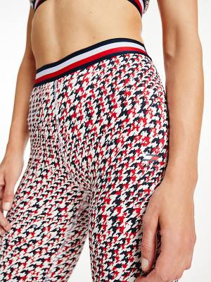 Ženske Tommy Hilfiger Sport Full Length Houndstooth Helanke Crveni | TH915DPE