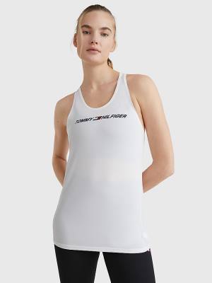 Ženske Tommy Hilfiger Sport Graphic Racerback Tank Top Majice Bela | TH691RKP