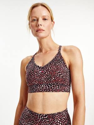 Ženske Tommy Hilfiger Sport Low Support Printed Racerback Bra Donji veš Ljubičasta | TH827FYR