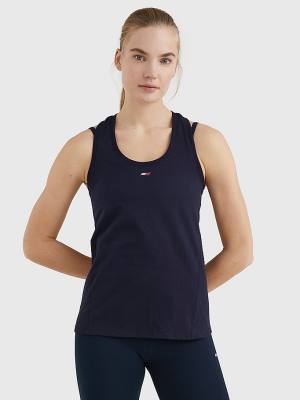 Ženske Tommy Hilfiger Sport Organic Cotton Tank Top Majice Plava | TH806PYE