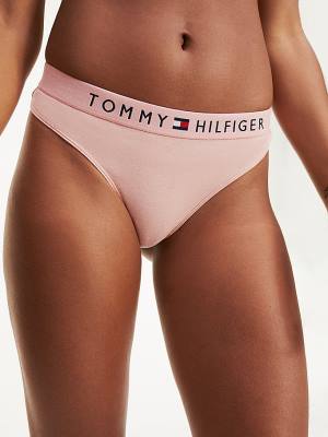 Ženske Tommy Hilfiger Stretch Cotton Thong Donji veš Roza | TH983YQG