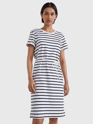 Ženske Tommy Hilfiger Stripe Haljine Bela | TH658RZE