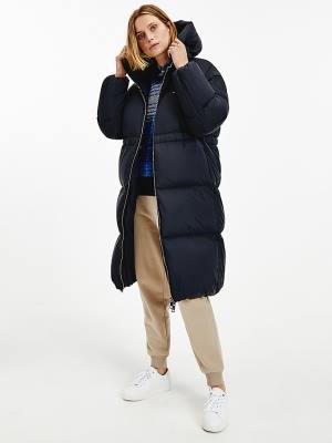 Ženske Tommy Hilfiger TH Protect Down Puffer Coat Jakna Crna | TH026DXQ