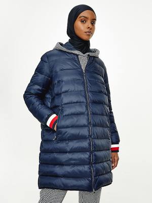 Ženske Tommy Hilfiger TH Protect Filled Long Bomber Coat Jakna Plava | TH978LXK