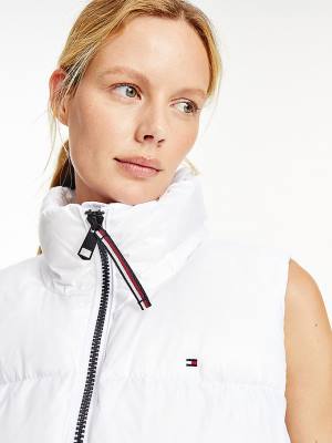 Ženske Tommy Hilfiger TH Protect Relaxed Down Puffer Vest Kaputi Bela | TH203UKH