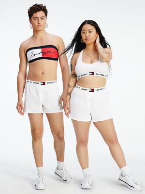 Ženske Tommy Hilfiger TOMMYXINDYA Boxer Shorts Donji veš Bela | TH302IZL