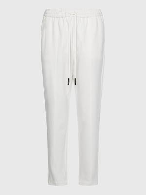 Ženske Tommy Hilfiger Tapered Joggers Pantalone Bela | TH251WRQ