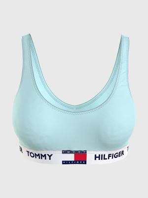 Ženske Tommy Hilfiger Tommy 85 Stretch Cotton Logo Bralette Donji veš Plava | TH150FTE