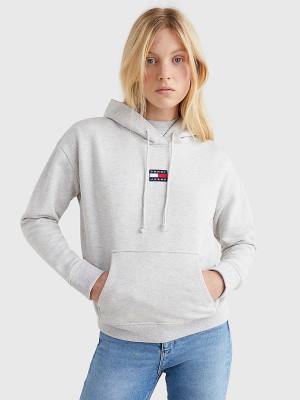 Ženske Tommy Hilfiger Tommy Badge Duks Hoodie Siva | TH638MBX