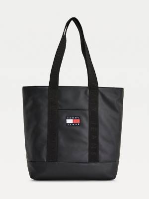 Ženske Tommy Hilfiger Tommy Badge Tote Torbe Crna | TH025SJR