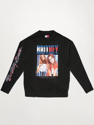 Ženske Tommy Hilfiger Tommy Revisited Britney Oversized Duksevi Crna | TH321BYG