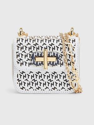 Ženske Tommy Hilfiger Turn Lock Laser Cut Micro Torbe Bela | TH352HFW