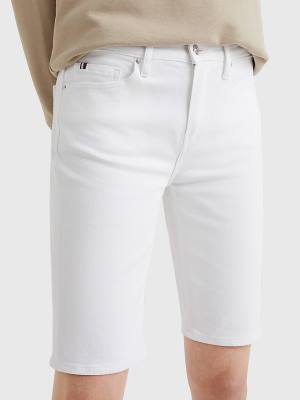 Ženske Tommy Hilfiger Venice Slim White Denim Šortsevi Bela | TH514UDJ