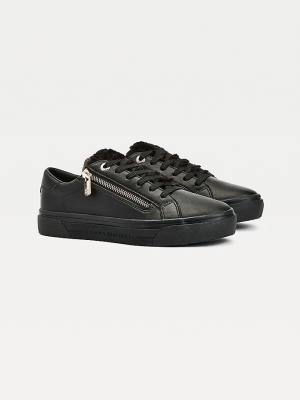 Ženske Tommy Hilfiger Warm Lined Low-Top Vulcanised Patike Crna | TH127GIX