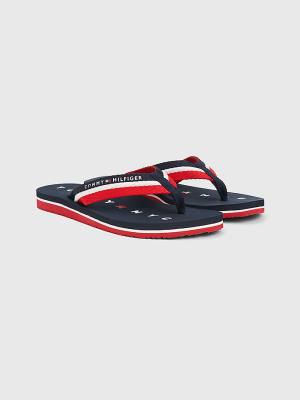 Ženske Tommy Hilfiger Webbing Beach Sandale Plava | TH032EQD